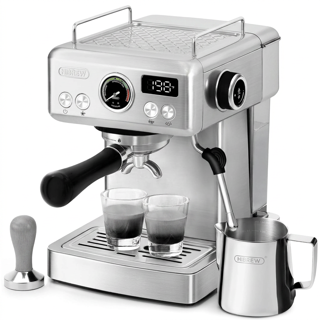 HiBREW H10A espresso 58 mm con manómetro