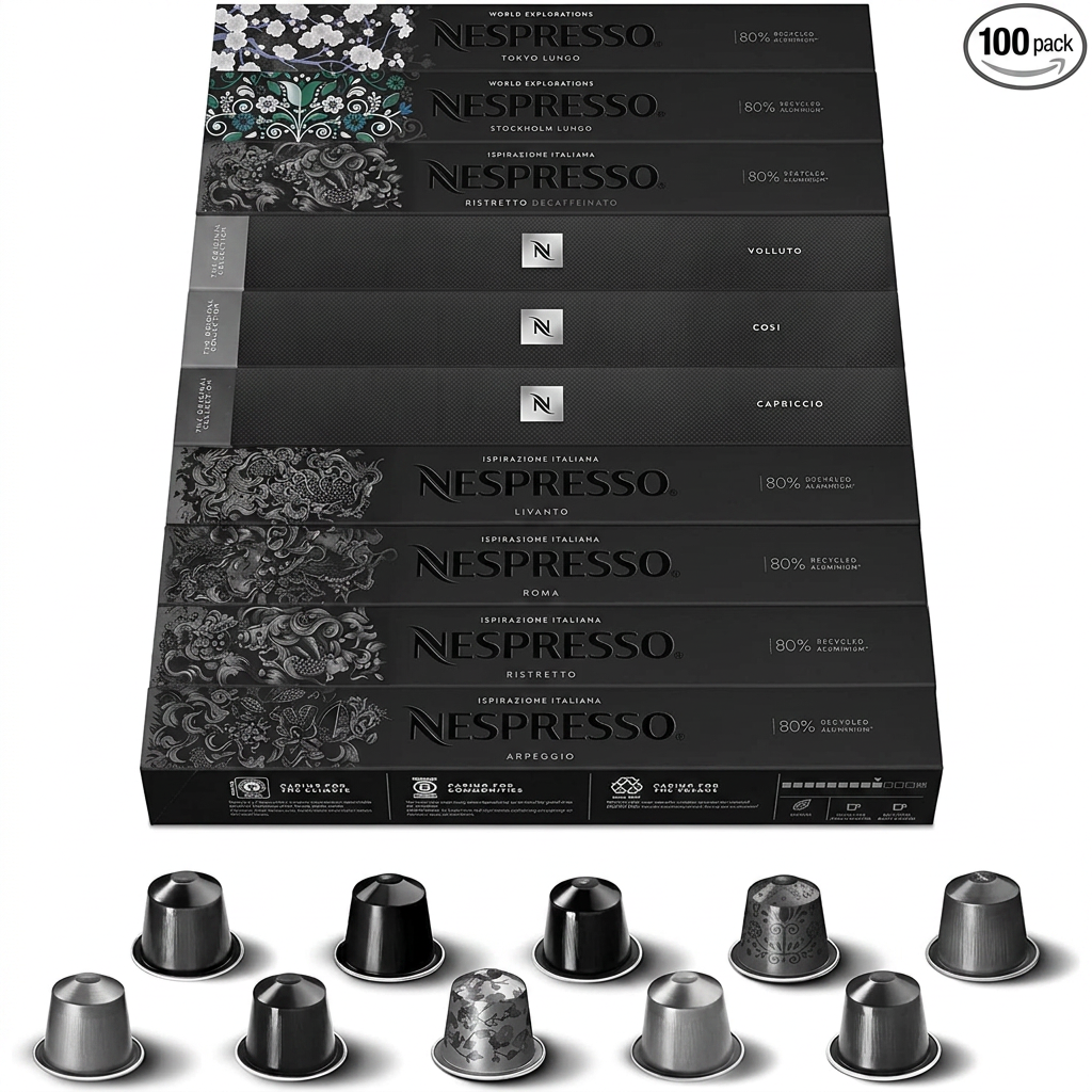 Nespresso Original 100 cápsulas, 10 variedades